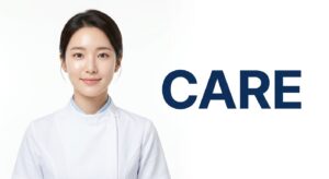 피부 치료 후 회복된 맑은 피부의 한국인 여성 모델